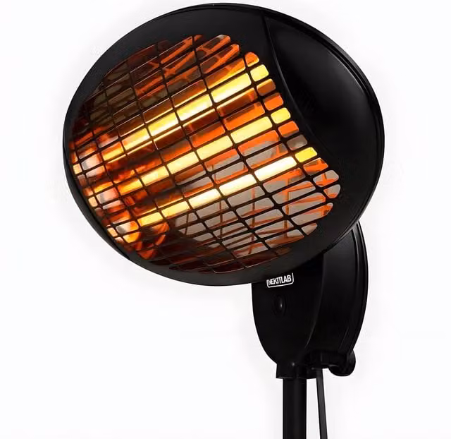 Primrose 2kW IPX4 Electric Quartz Bulb Patio Heater in Black