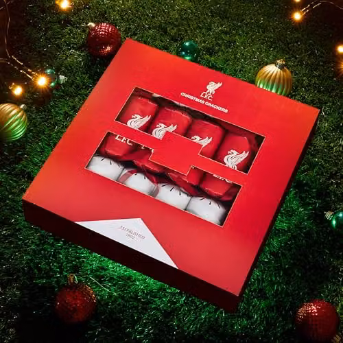 Get Trend Liverpool FC Luxury Christmas Crackers, Pack of 6, Red and Multicolour – 6