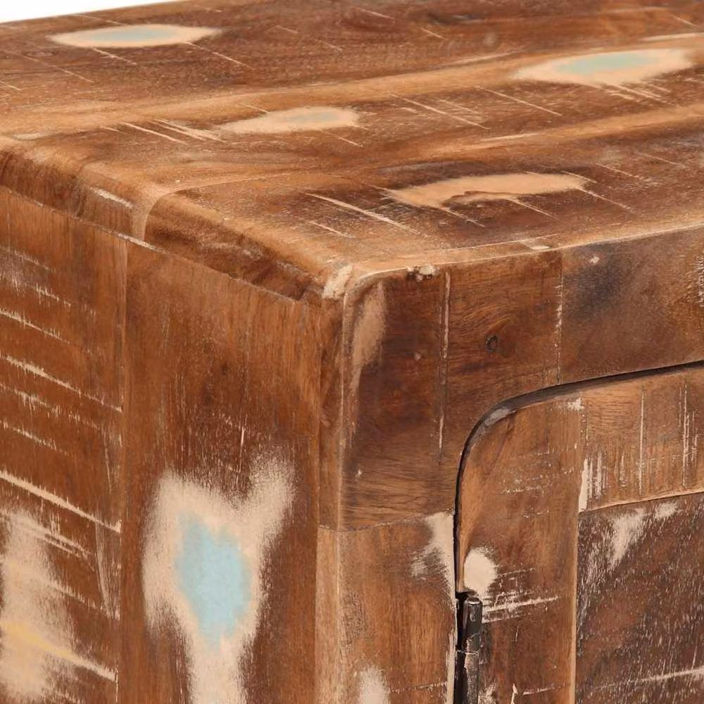 Berkfield Home Stylish Bedside Cabinet in Brown Reclaimed Solid Wood, W/D/H: 40 x 32 x 46 cm – 3