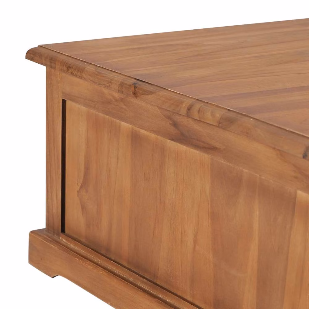 Berkfield Home Decorative Square Coffee Table in Brown Solid Teak Wood, W/D/H: 68 x 68 x 30 cm – 3