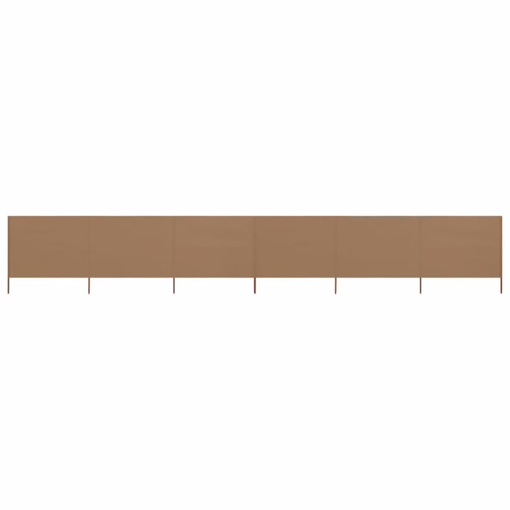 Berkfield Home 6-Panel Fabric Wind Screen, W: 800 cm, H: 80 cm, Beige – 2