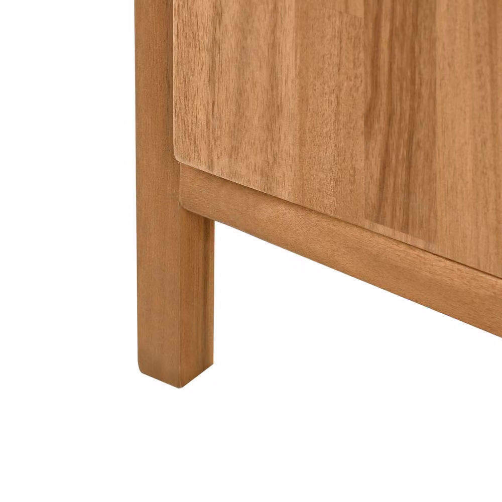 Wyld and Coco Acacia Wood Outdoor Kitchen Cabinet in Brown with Internal Shelves and Hinged Doors, W/D/H: 50 x 50 x 90 cm – 7