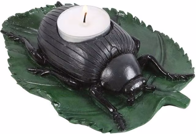 KDMK Beetle Tealight Candle Holder in Green and Black