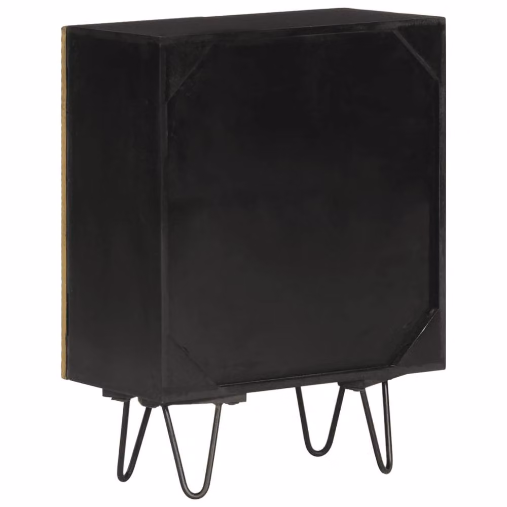 Berkfield Home Solid Mango Wood Sideboard in Gold, W/D/H: 55 x 30 x 75 cm – 2