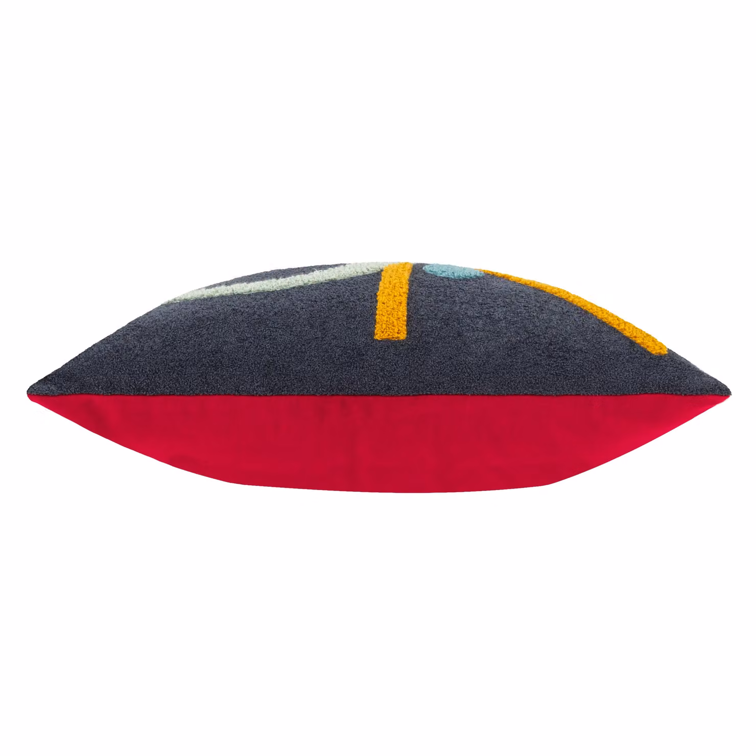 Evans Lichfield Noel Tufted Christmas Cushion, Red and Multicolour, W/D/H: 45 x 45 x 45 cm – 5