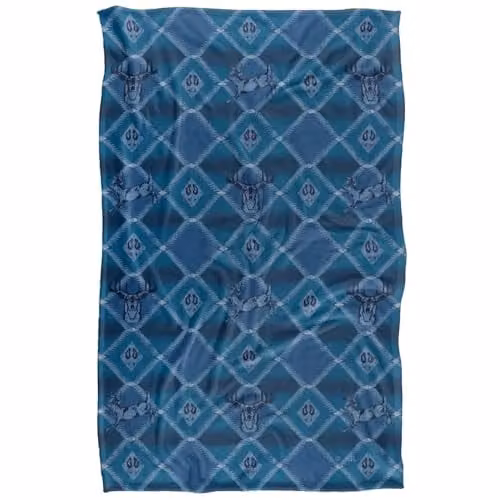 JQ Licensing Deer Southwest Blue Hunting Pattern Super Soft Snuggle Blanket, W: 91.44 cm, H: 147 cm – 1