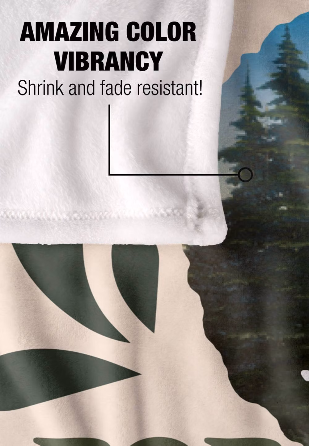 Bob Ross Mountain Head Silky Touch Super Soft Fluffy Polyester Throw Blanket in Multicolour, Large – 3