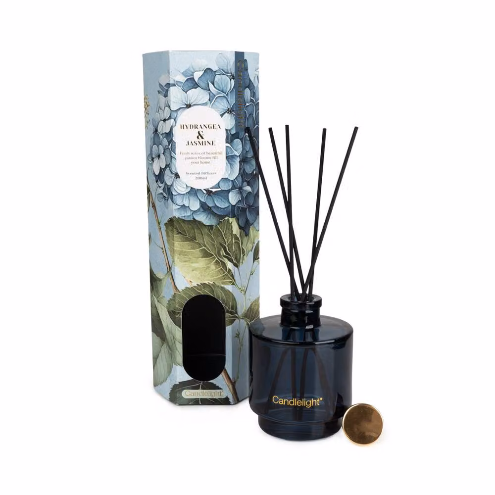 Madison & Mayfair Hydrangea & Jasmine Floral Reed Diffuser, 80 ml, Blue – 2