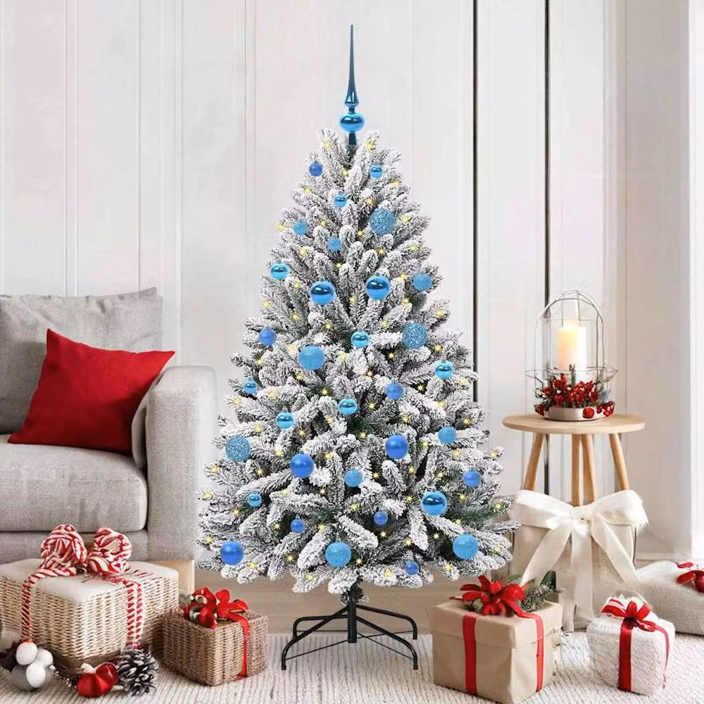 Berkfield Home Elegant Artificial Christmas Tree in Green and White, Height: 150 cm – 2