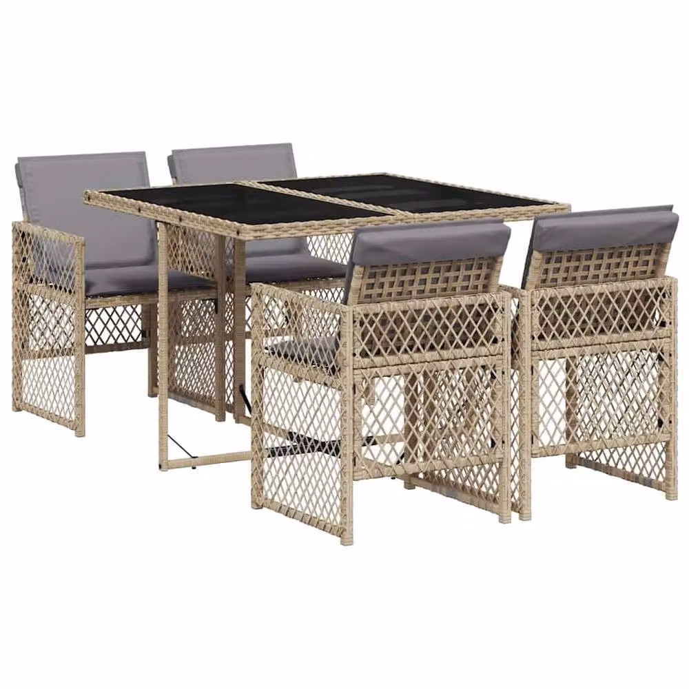 Berkfield Home Garden Dining Set in Beige – 2
