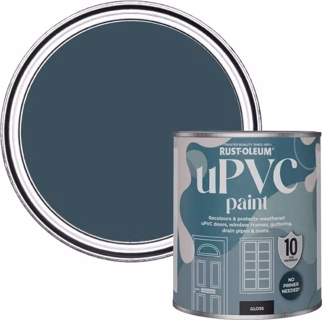 Rust-Oleum Gloss Finish UPVC Paint in Blue, 0.75 l