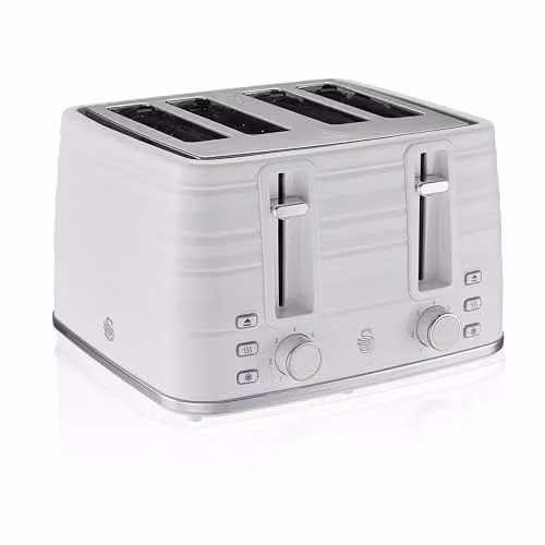 Swan Symphony 4-Slice Toaster, 1600W, White