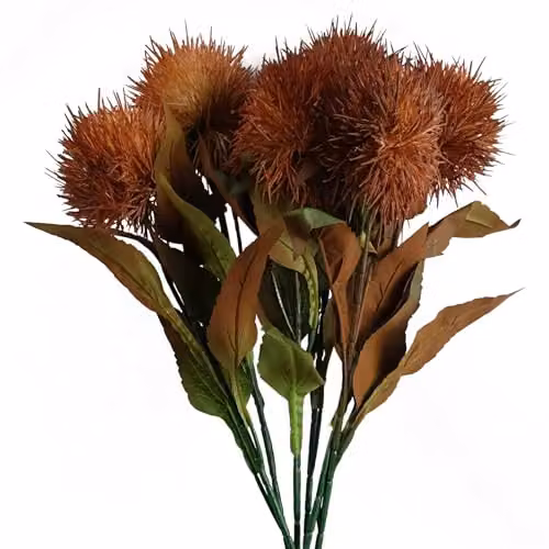 Leaf Design Yellow Globe Thistle Artificial Flowers – 1
