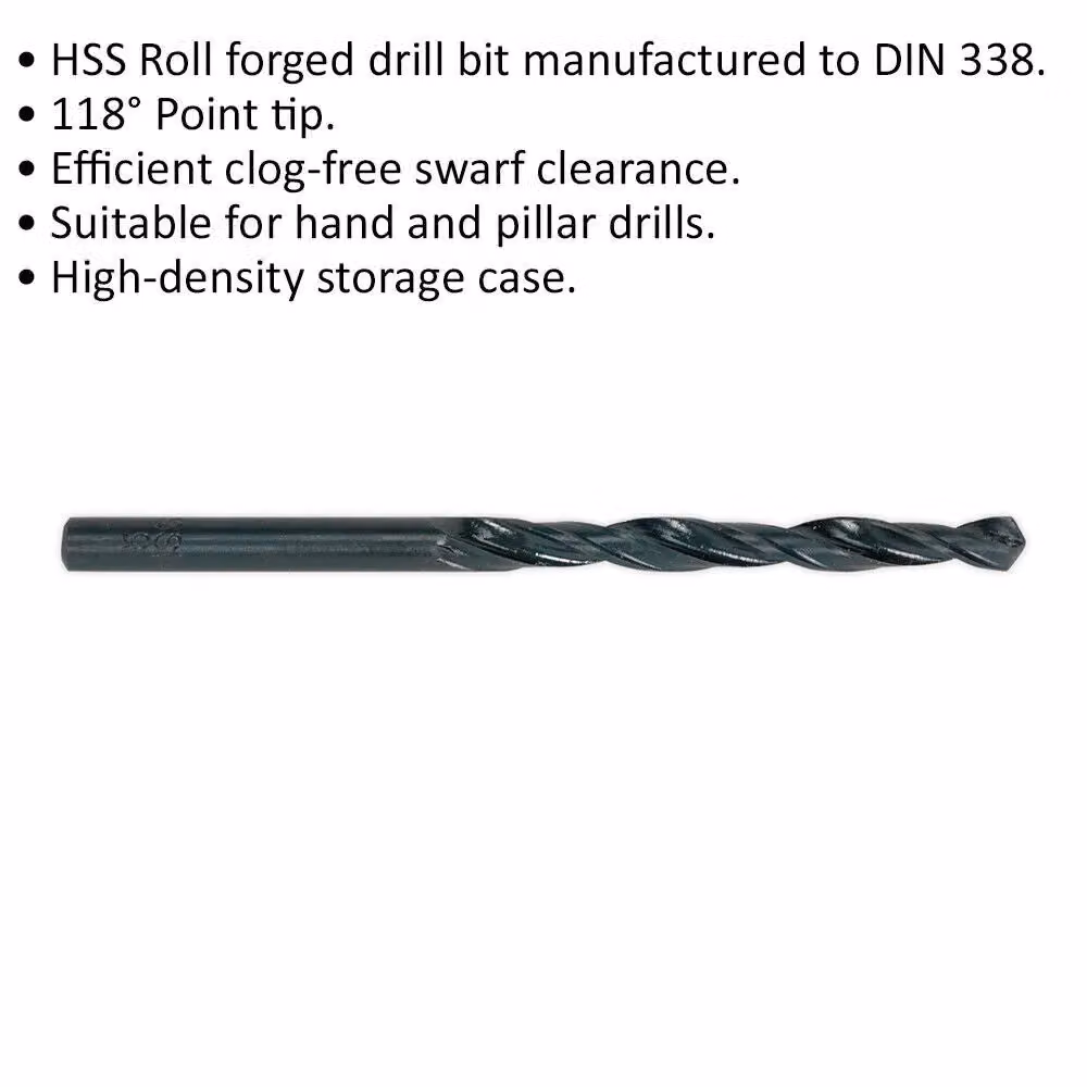 Loops 5 Pack 12mm Roll Forged HSS Twist Drill Bits in Black and Multicolour – 2