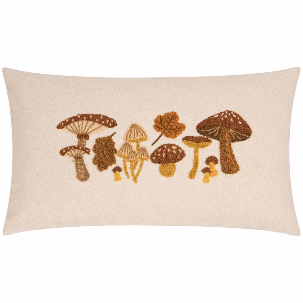 Furn Autumn Forage Tufted Rectangular Cushion in Beige, W: 50 cm, D: 30 cm, H: 30 cm – 2