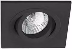 Netlighting Rad Square Black Recessed Adjustable Downlight GU10