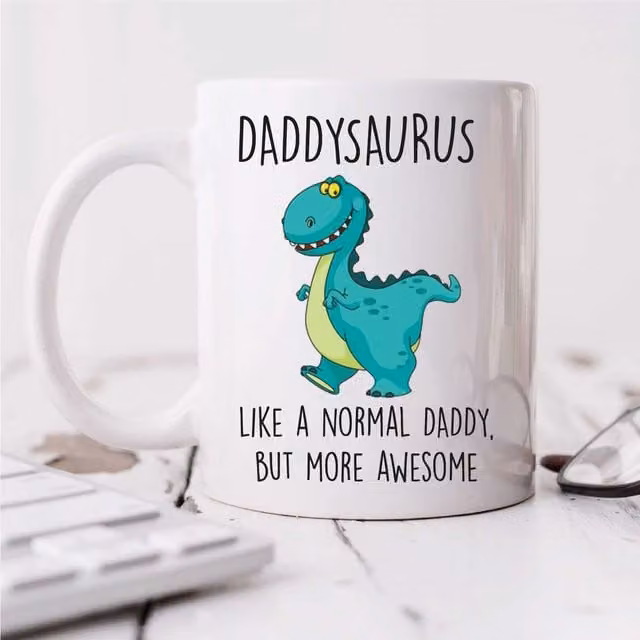 60 Second Makeover Daddysaurus Ceramic Mug in White