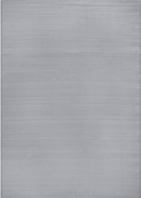 The Rugs Urban Collection Plain Reversible Modern Outdoor Garden Rug in Grey, Width: 180 cm