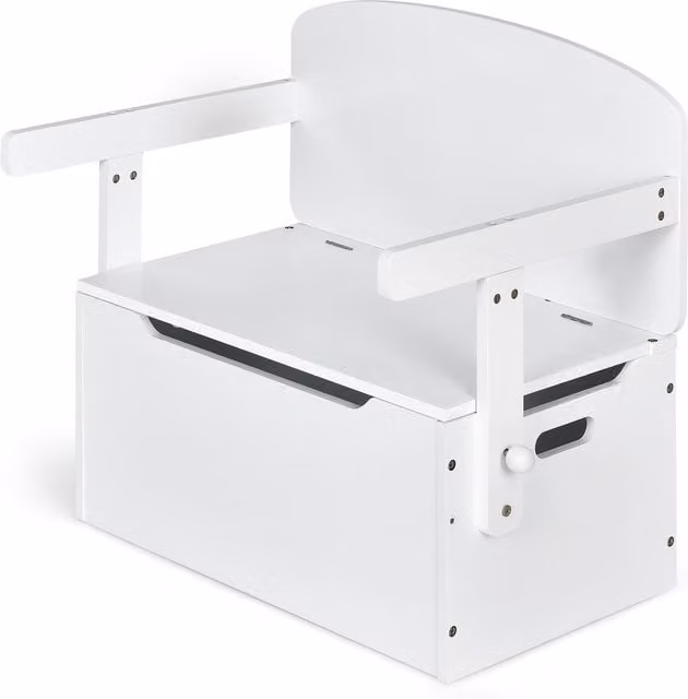 Costway Kids 3-in-1 Desk and Chair Set Toy Bench in White