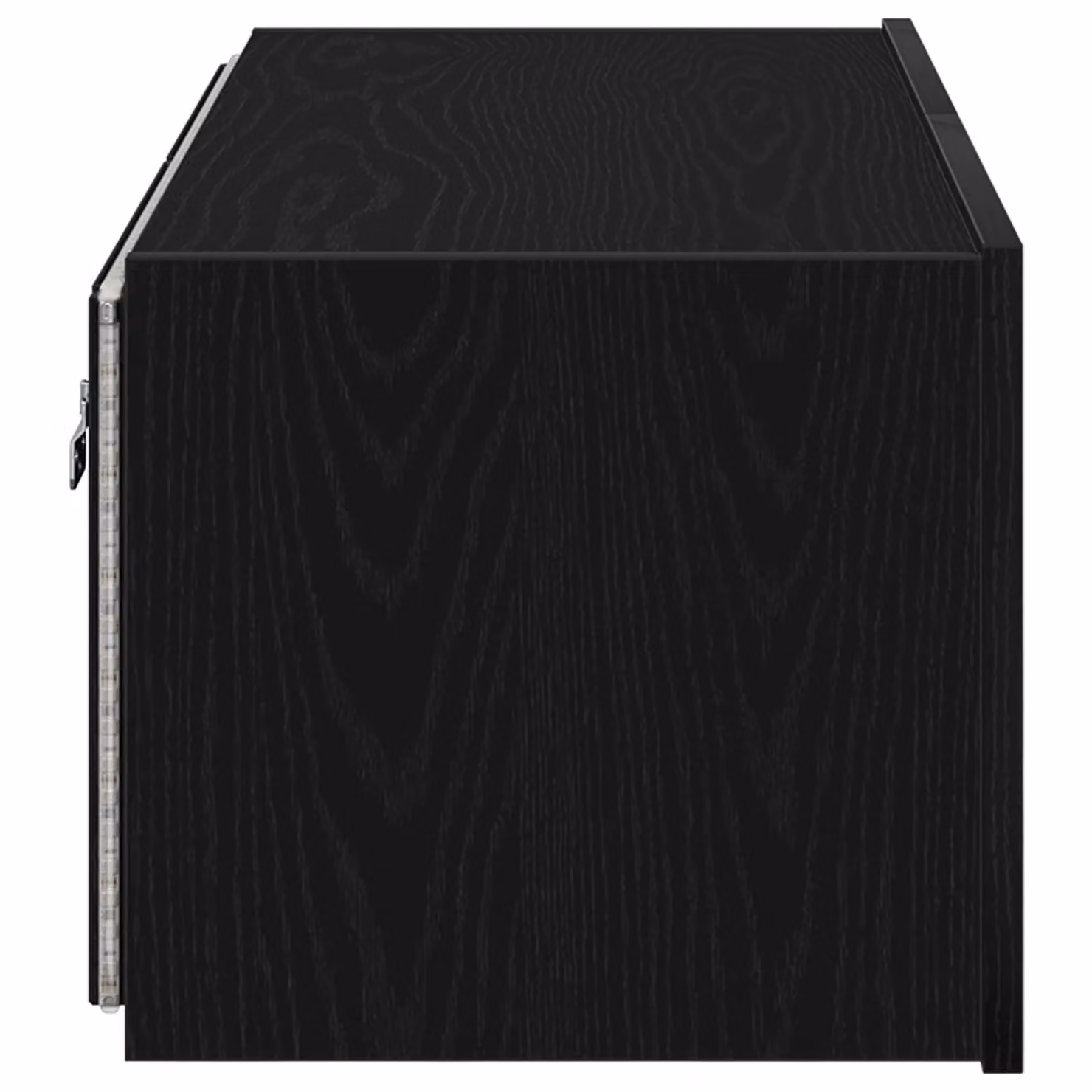 Berkfield Home Modern Wall Mounted TV Cabinet with Integrated LED Lights in Black Oak, W: 80 cm, D: 35 cm, H: 31 cm – 4