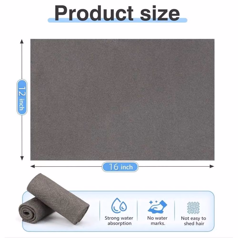 FLAVORA 12-Piece Microfibre Cleaning Cloths and Kitchen Dusters in Grey, 40 x 40 cm – 2