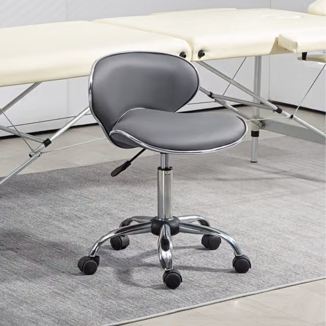 HOMCOM Modern Grey Salon Chair for Professionals