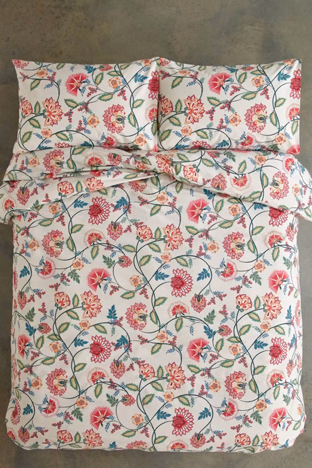Deyongs Vintage Jacobean Floral Printed Polycotton Duvet Cover, Multicolour, W: 90 cm, L: 200 cm – 2