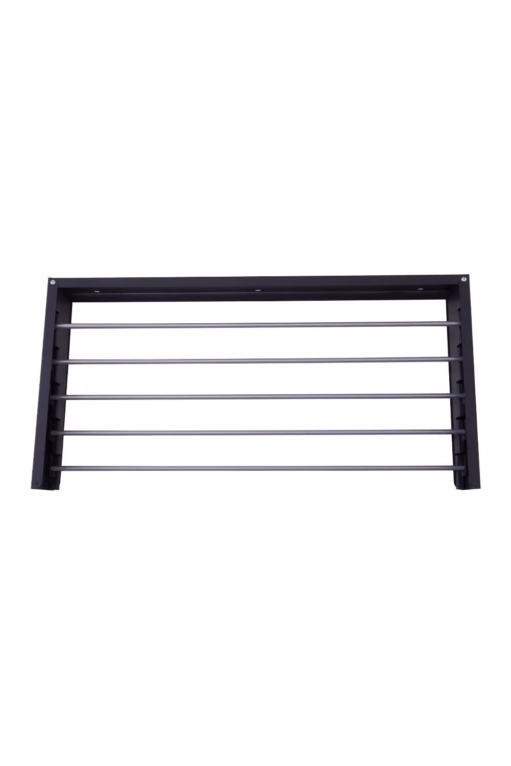 Garden Sanctuary Foldable Wall Mounted Towel Drying Rack in Black Aluminium and Metal – 2