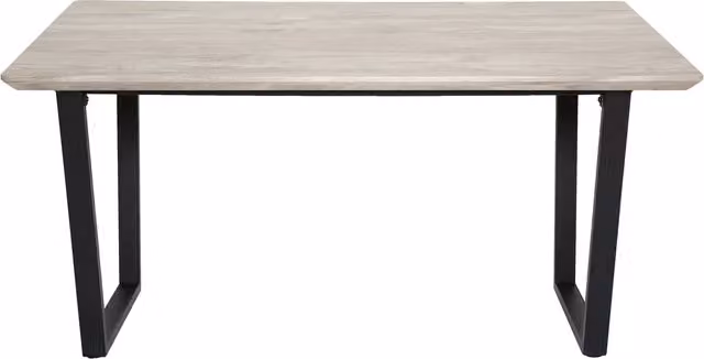 Home Garden Direct Atlas Marble-effect Rectangular Dining Table in Black and Beige