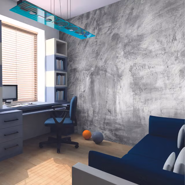 Origin Murals Abstract Industrial Concrete Design Wall Mural in Grey, Large