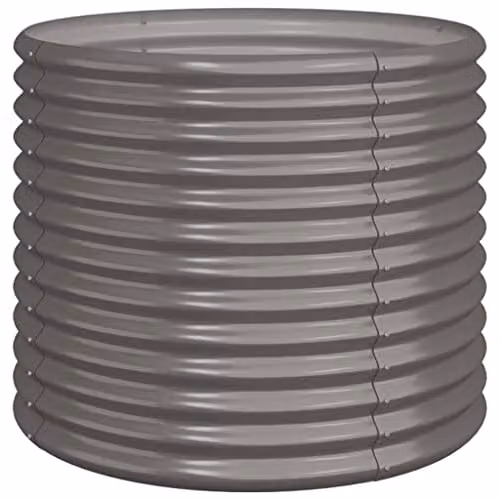 vidaXL Modern Grey Metal Garden Planter, W/D/H: 80 x 80 x 68 cm – 1