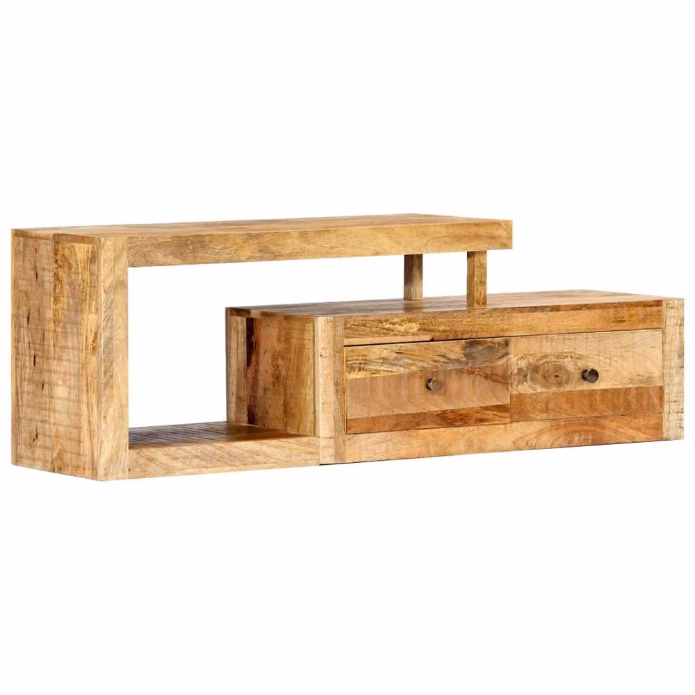 Berkfield Home Rustic Brown Solid Mango Wood TV Cabinet W/D/H: 120 x 40 x 40 cm – 2