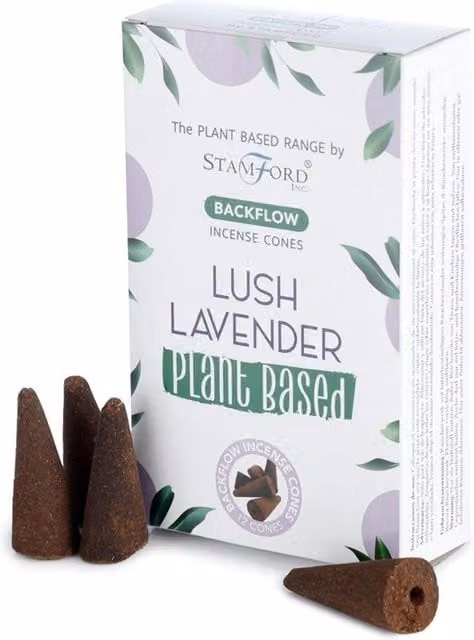 Ancient Wisdom Lush Lavender Plant Based Backflow Incense Cones, Multicoloured
