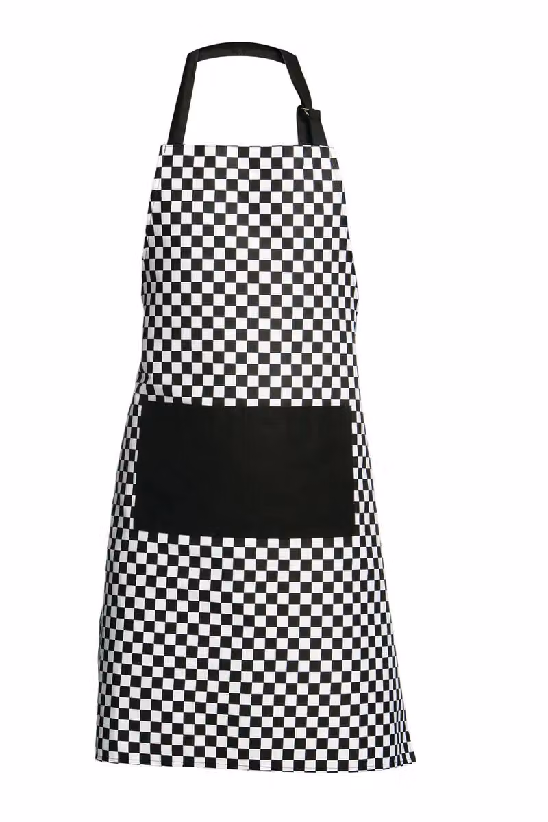 Orsina Check Mate Apron in Black and White – 3