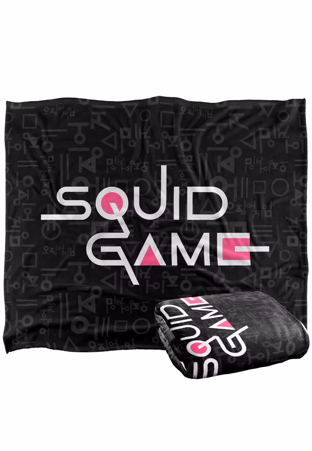 Netflix Squid Game Officially Licensed Silky Touch Super Soft Fleece Throw Blanket in White and Multicolour, W/D/H: 152 x 127 cm – 7