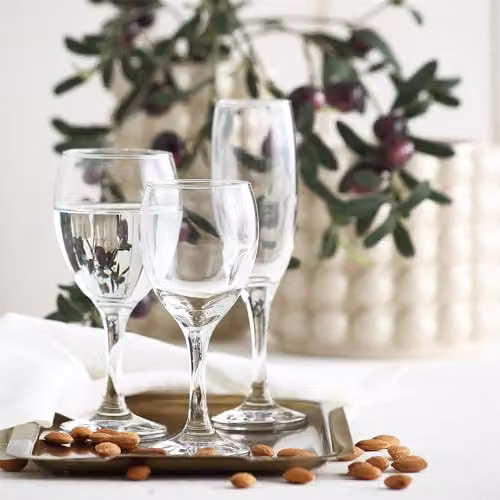 LAV Empire White Wine Glasses, 245ml, Pack of 12, Transparent – 4