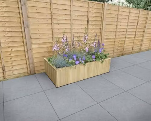 Forest Garden Brown Wooden Raised Bed Planter, W: 120 cm, D: 67 cm, H: 32 cm – 1