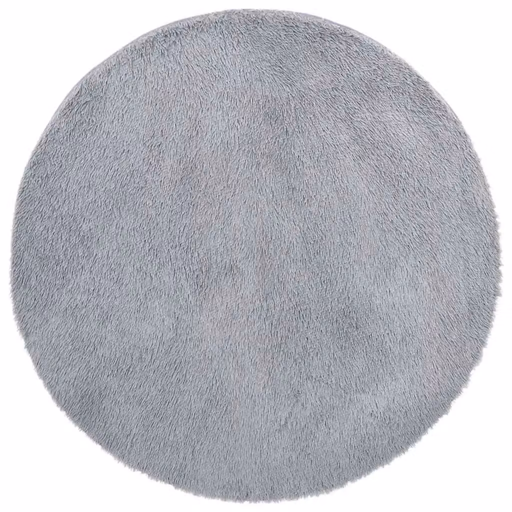 Berkfield Home Navarra Shaggy High Pile Rug in Silver Grey, 200 x 200 cm – 1