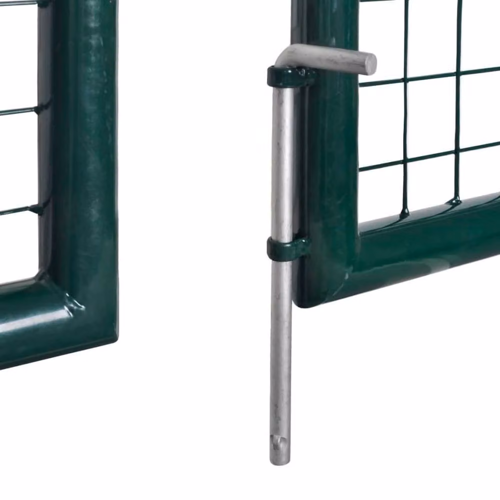 Berkfield Home Green Steel Swing Fence Gate W: 306 cm, H: 175 cm – 6
