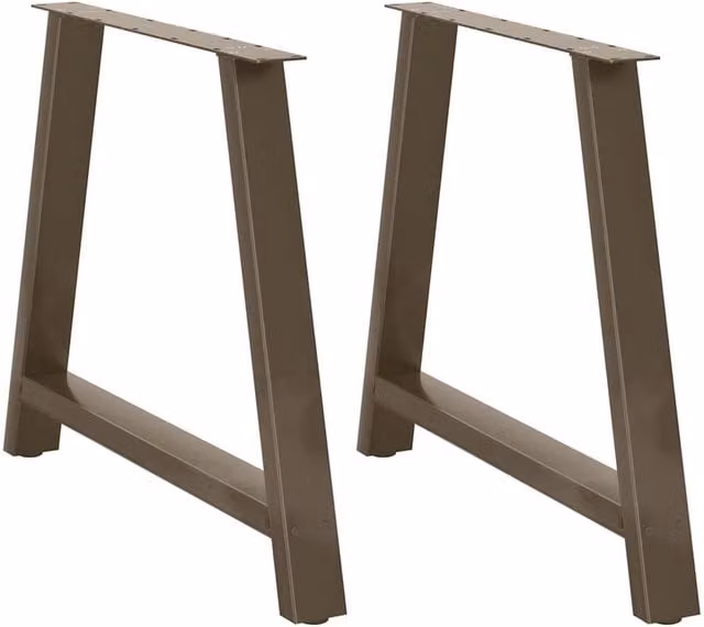 Berkfield Home A-Shaped Steel Coffee Table Legs, Black, 2 Pieces, H: 72.5 cm x W: 100 cm