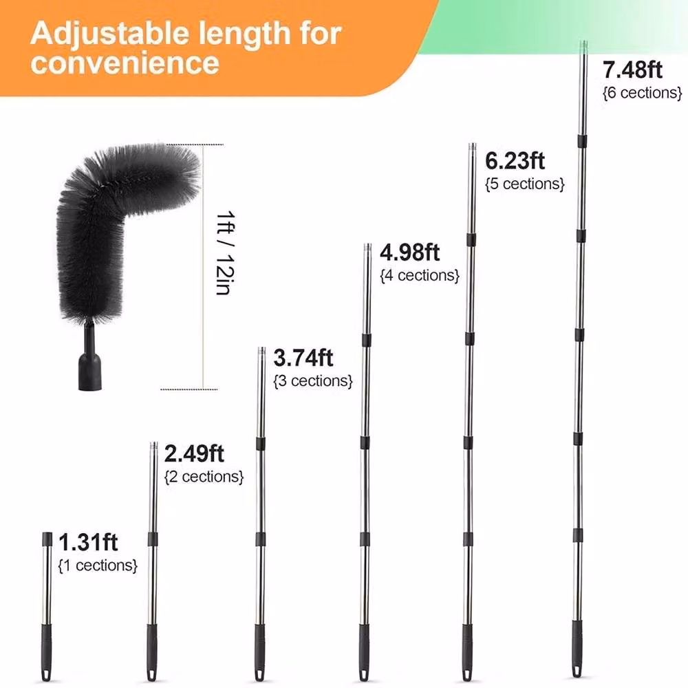 Ventryn Extendable Telescopic Pole Gutter Cleaning Brush in Black – 2