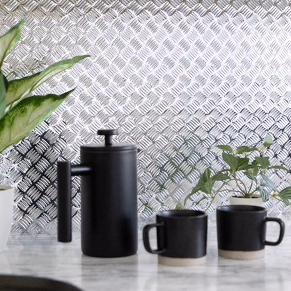 D-C-Fix Chequer Plate Metallic Silver Self Adhesive Vinyl Wrap Film, W: 67.5 cm, H: 200 cm – 3