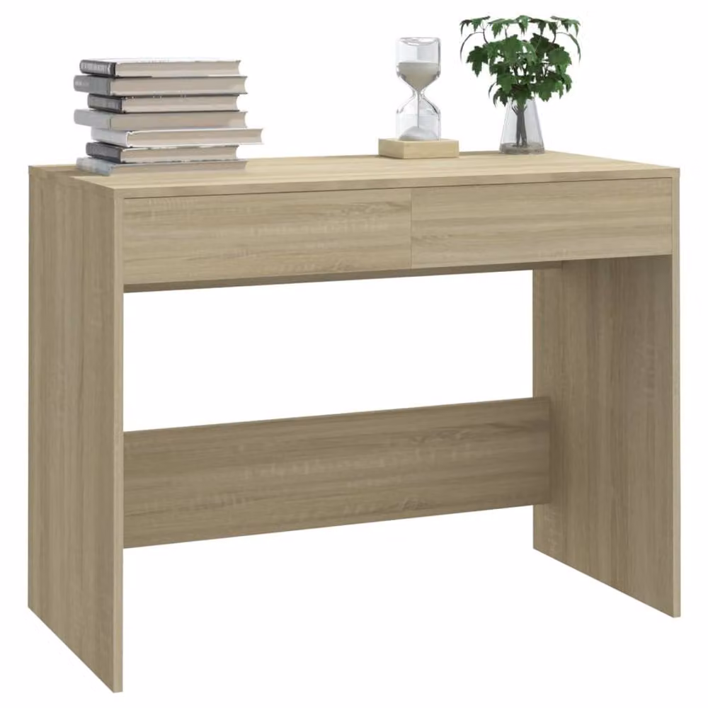 Berkfield Home Sonoma Oak Writing Desk in Beige, W/D/H: 101 x 50 x 76.5 cm – 3