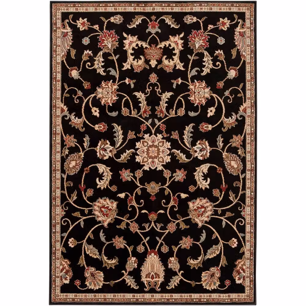 Livabliss Riley Vintage Wool Rug in Beige, Brown, Green and Black, W: 80 cm, L: 220 cm – 2