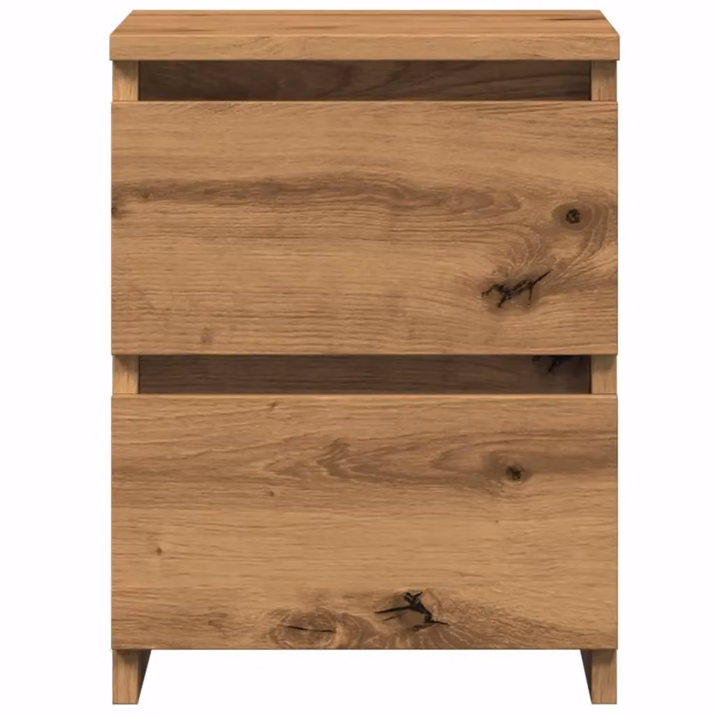 Berkfield Home Artisan Oak Bedside Cabinets, 2 Piece Set in Brown, W/D/H: 30 x 30 x 40 cm – 3