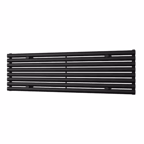 UK Radiators Omeara Axis Black Elliptical Tube Horizontal Designer Single Panel Radiator W: 160 cm, H: 46.4 cm – 2