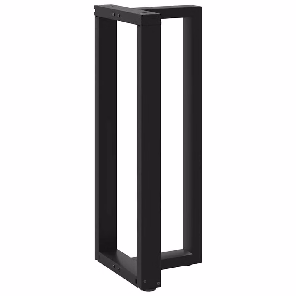 Berkfield Home Modern T-Shaped Bar Table Legs, 2 Pieces, Black Steel, W: 40 cm, D: 35 cm, H: 100.5 cm – 3