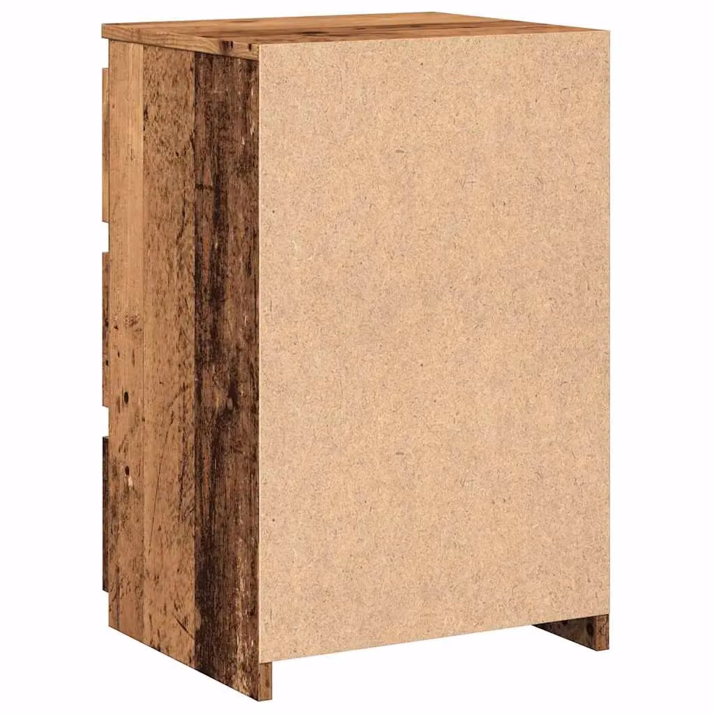 Berkfield Home Bedside Cabinet in Old Wood Brown, W/D/H: 40 x 35 x 62.5 cm – 6