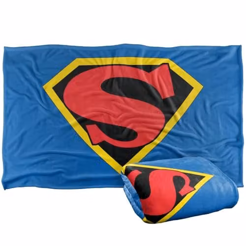 Warner Bros. Superman Shield 1941 Super Soft Fleece Throw Blanket, Multicolour, W: 91.44 cm x D: 147 cm – 1