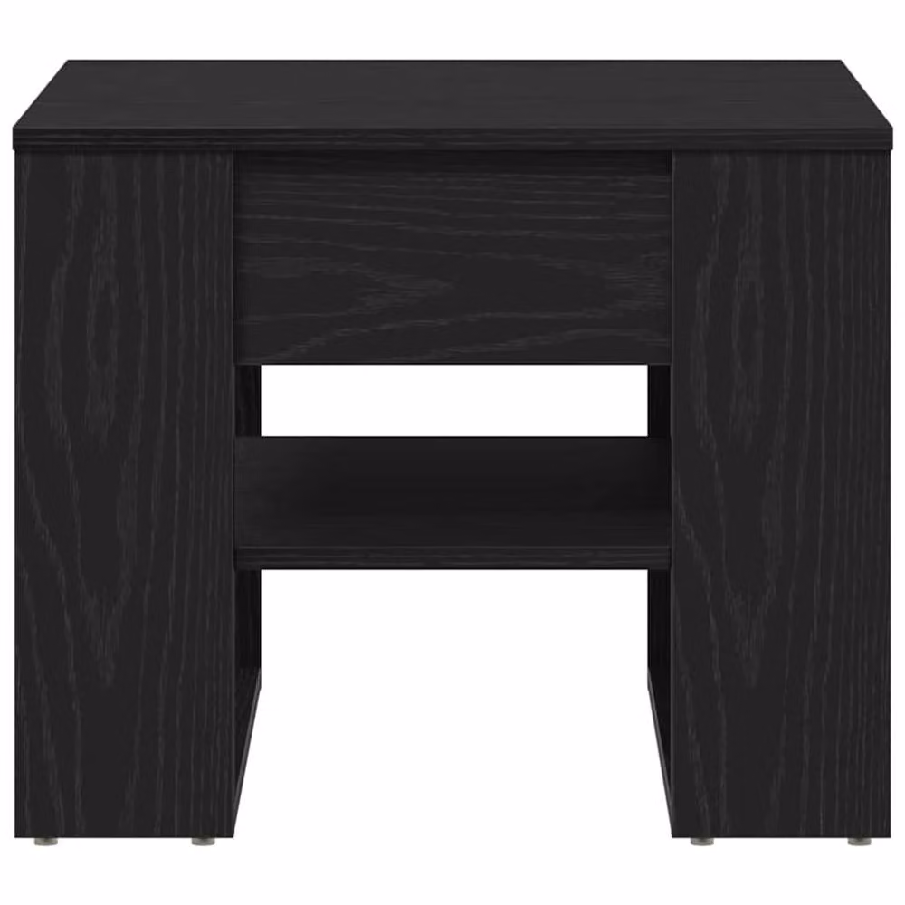 Berkfield Home Modern Black Oak Coffee Table, W: 55.5 cm, D: 55 cm, H: 45 cm – 4